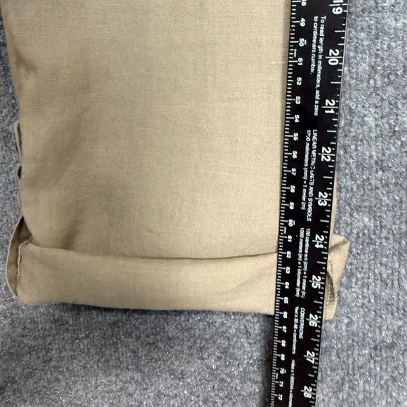Cynthia Rowley Pants Womens 8 Khaki 100% Linen Adjustable Length NWT Lagenlook - Picture 9 of 15